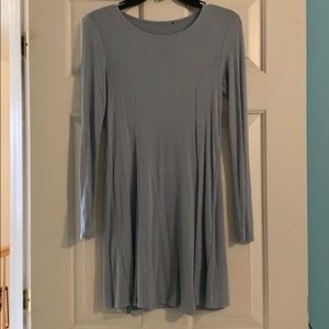 Short blue long sleeve dress